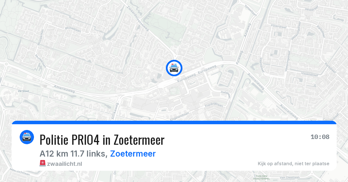 Politie PRIO4 in Zoetermeer — 27 mrt 2026 | 🚨 Zwaailicht.nl
