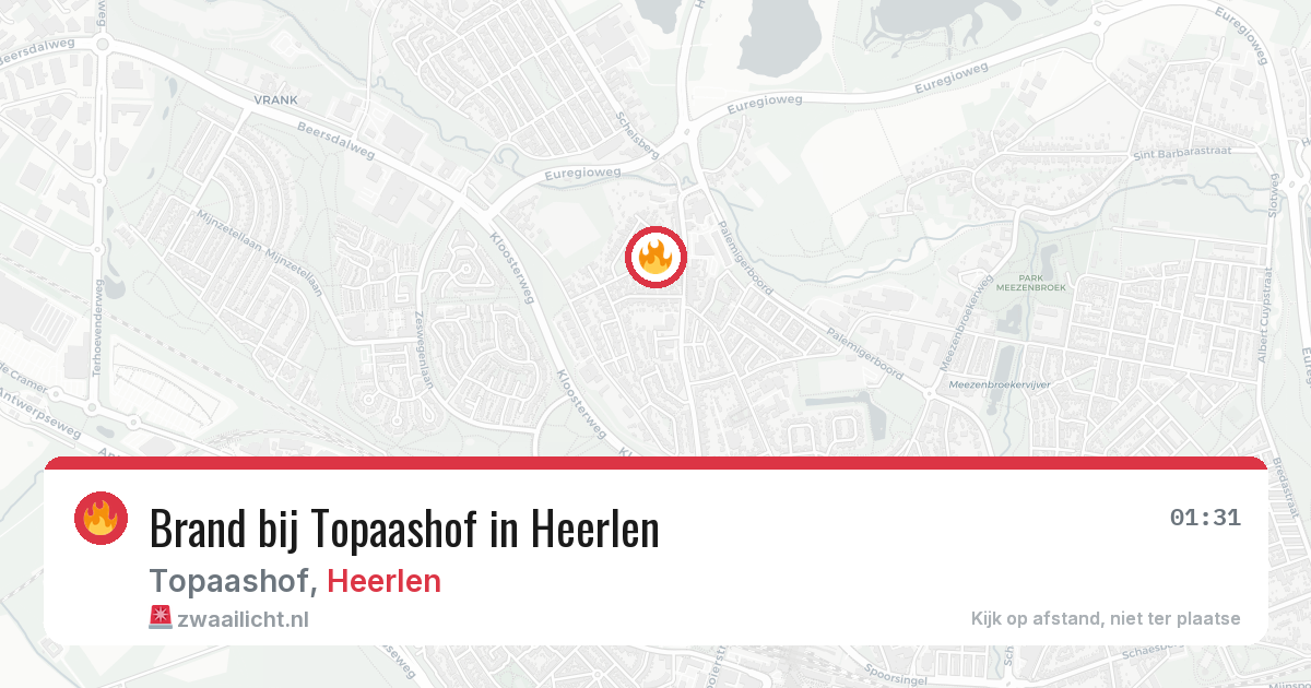 Brand bij Topaashof in Heerlen — 18 jun 2026