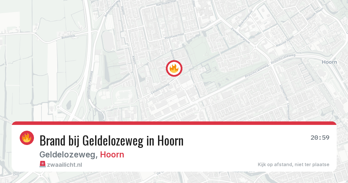 Brand bij Geldelozeweg in Hoorn — 1 mei 2026
