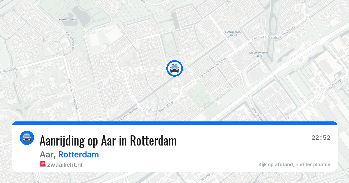 Aanrijding op Aar in Rotterdam — 20 mei 2026