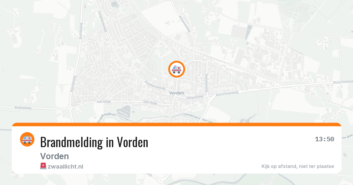 Brandmelding in Vorden — 10 aug 2026