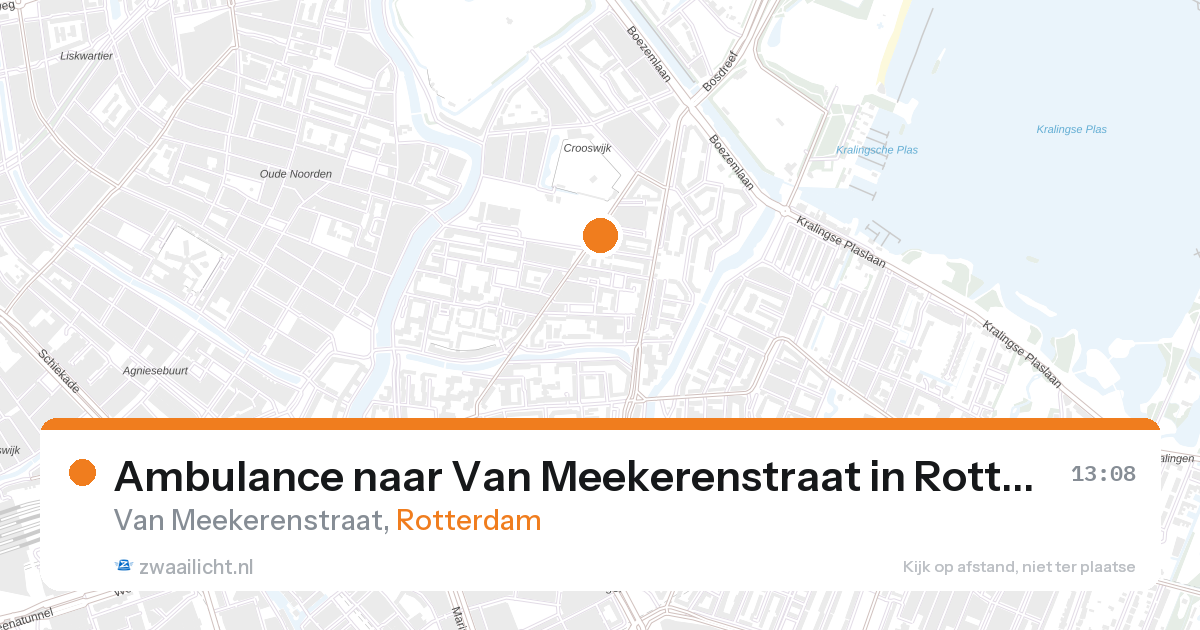 Ambulance naar Van Meekerenstraat in Rotterdam — 27 aug 2026