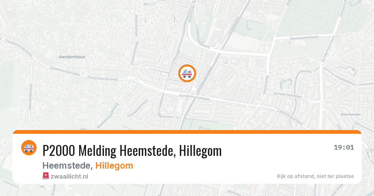 P2000 Melding Heemstede, Hillegom — 3 jul 2026