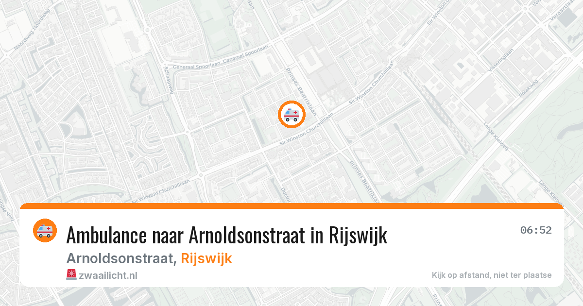 Ambulance naar Arnoldsonstraat in Rijswijk — 10 jun 2026