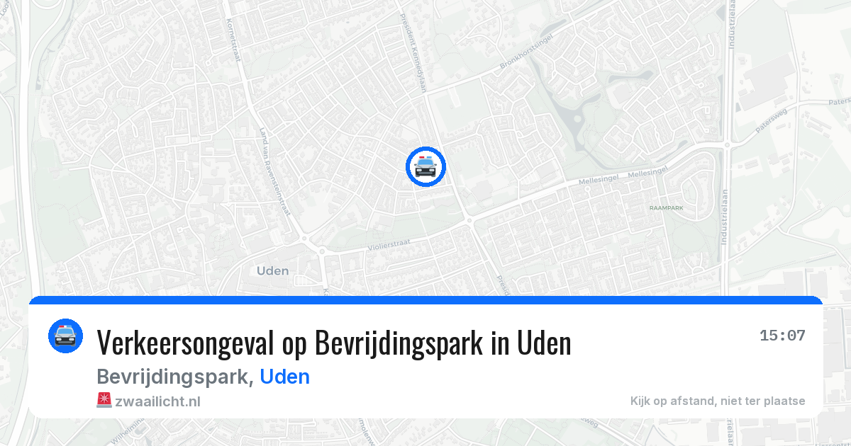 Verkeersongeval op Bevrijdingspark in Uden — 22 apr 2026