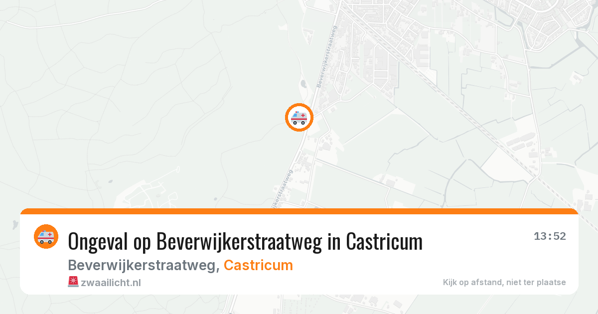 Ongeval op Beverwijkerstraatweg in Castricum — 20 jan 2026