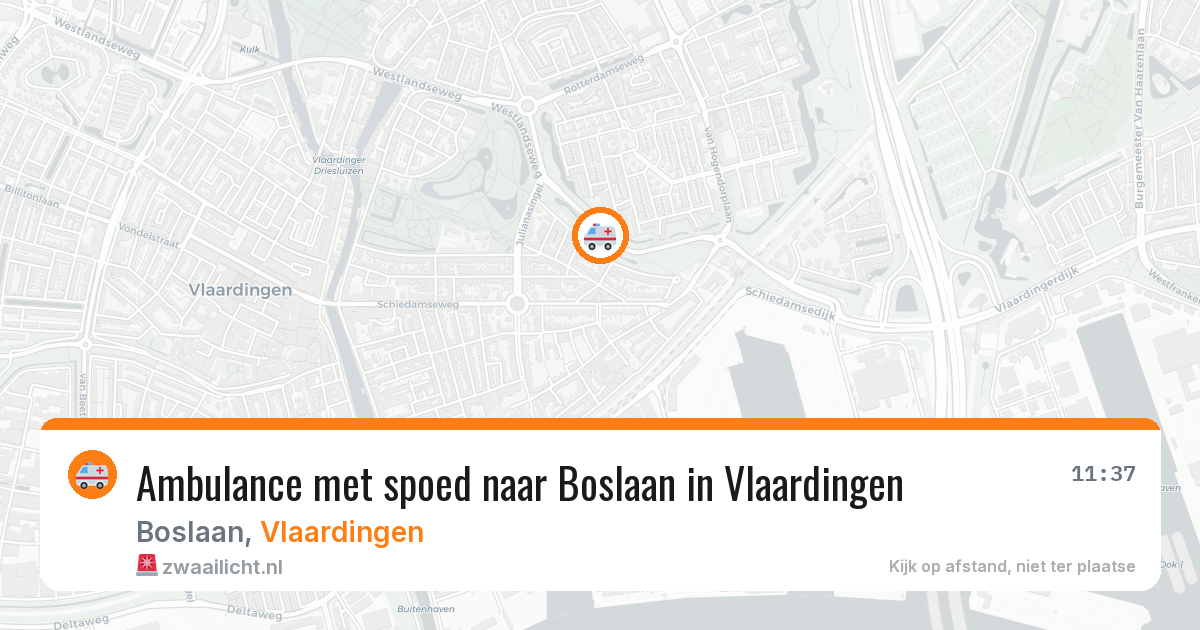 Ambulance met spoed naar Boslaan in Vlaardingen — 1 aug 2026