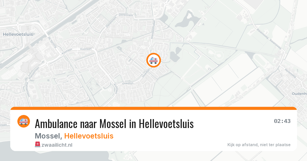 Ambulance naar Mossel in Hellevoetsluis — 31 mei 2026