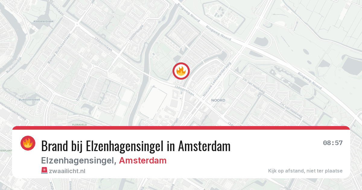 Brand bij Elzenhagensingel in Amsterdam — 31 mrt 2026