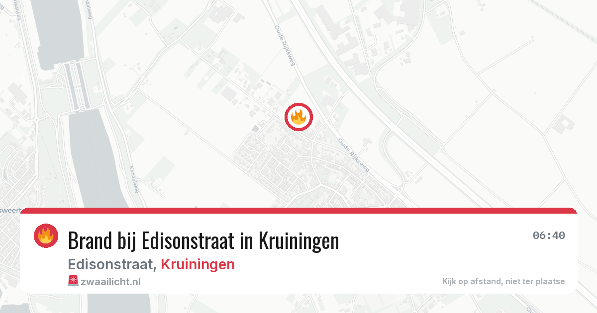 Brand bij Edisonstraat in Kruiningen — 22 apr 2026
