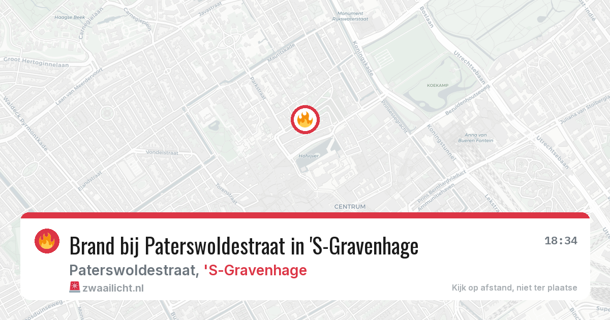 Brand bij Paterswoldestraat in 'S-Gravenhage — 29 jan 2026