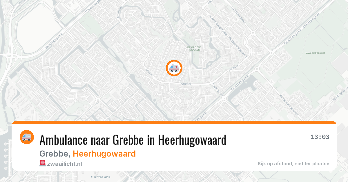 Ambulance naar Grebbe in Heerhugowaard — 10 mei 2026