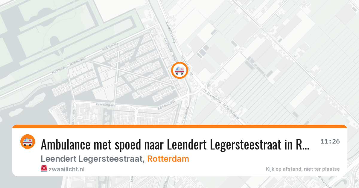 Ambulance met spoed naar Leendert Legersteestraat in Rotterdam — 5 mrt 2026