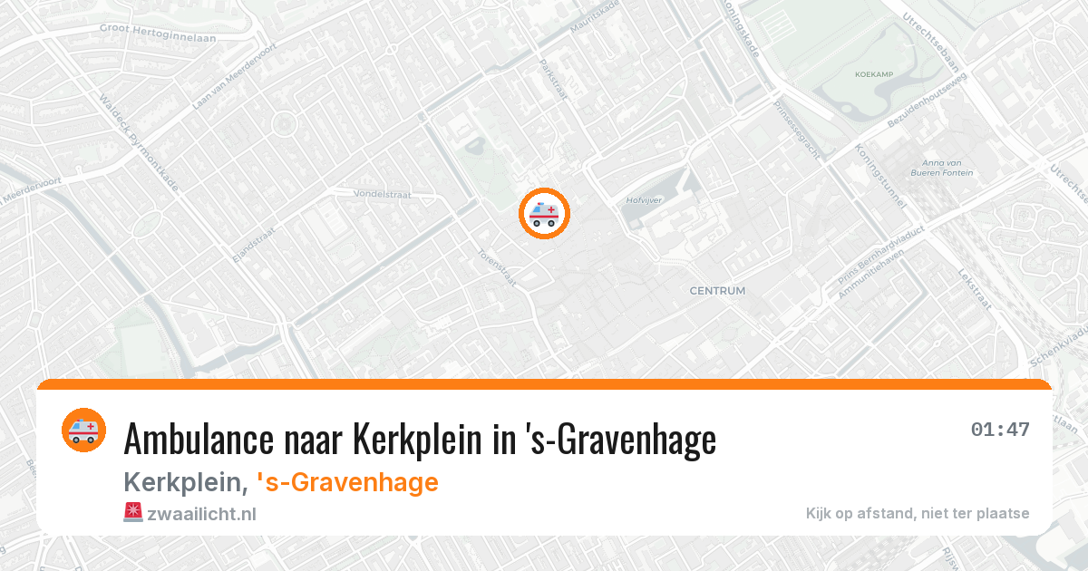 Ambulance naar Kerkplein in 's-Gravenhage — 13 jul 2026