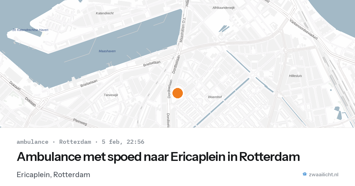 Ambulance met spoed naar Ericaplein in Rotterdam — 5 feb 2026