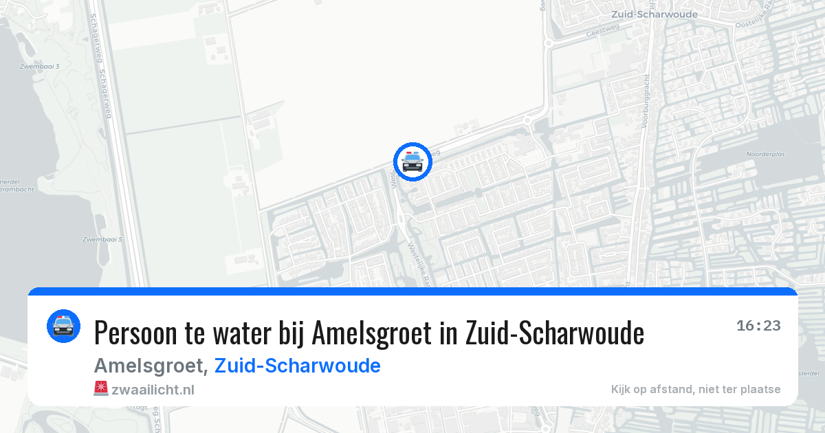 Persoon te water bij Amelsgroet in Zuid-Scharwoude — 10 jun 2026