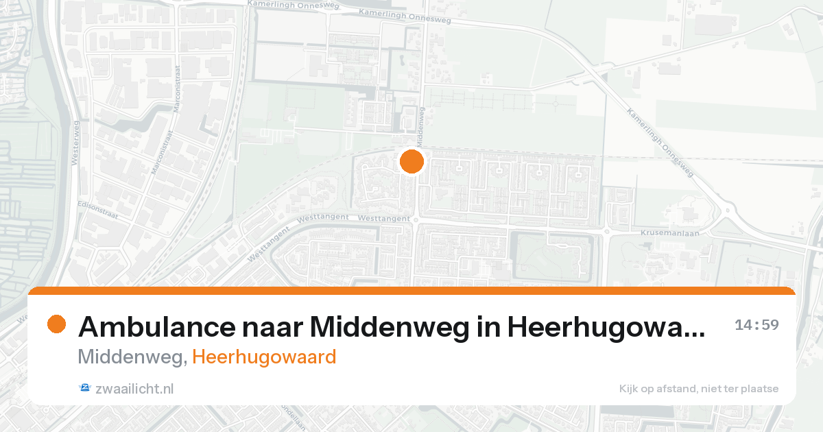 Ambulance naar Middenweg in Heerhugowaard — 17 aug 2026