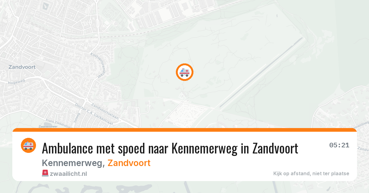 Ambulance met spoed naar Kennemerweg in Zandvoort — 1 jul 2026