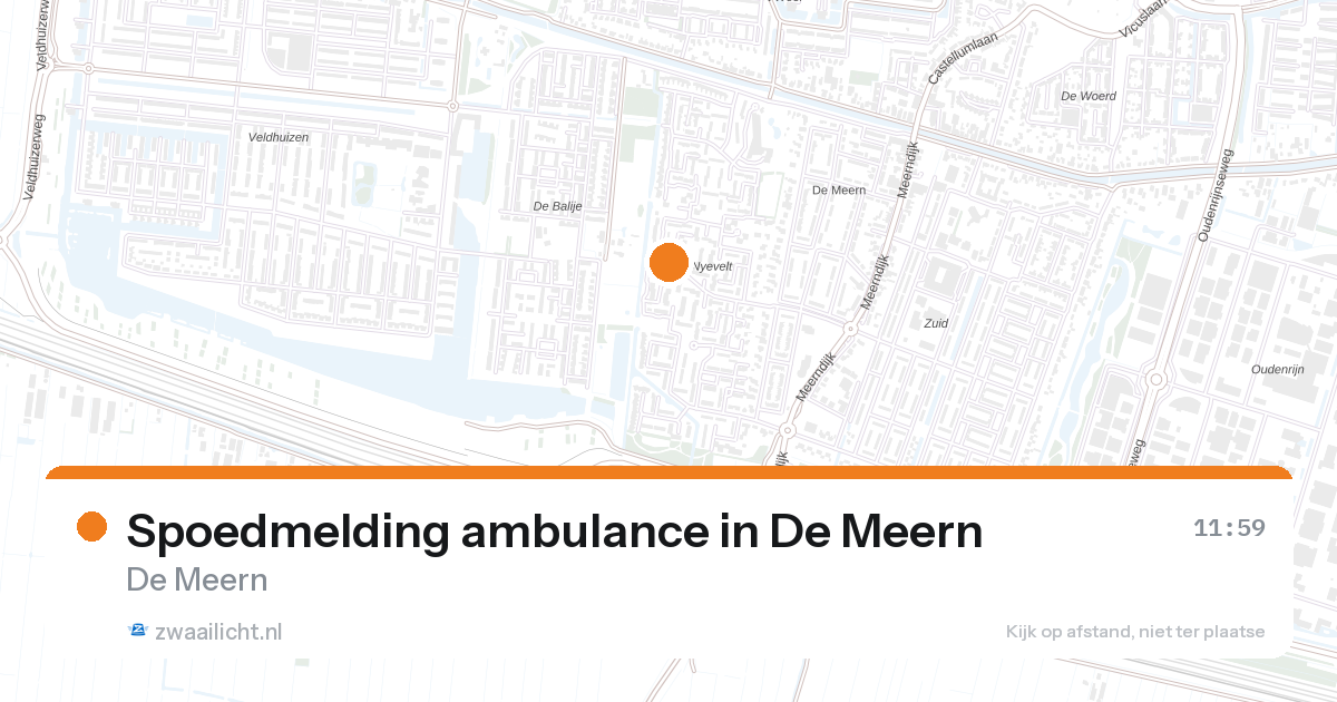 Spoedmelding ambulance in De Meern — 27 aug 2026