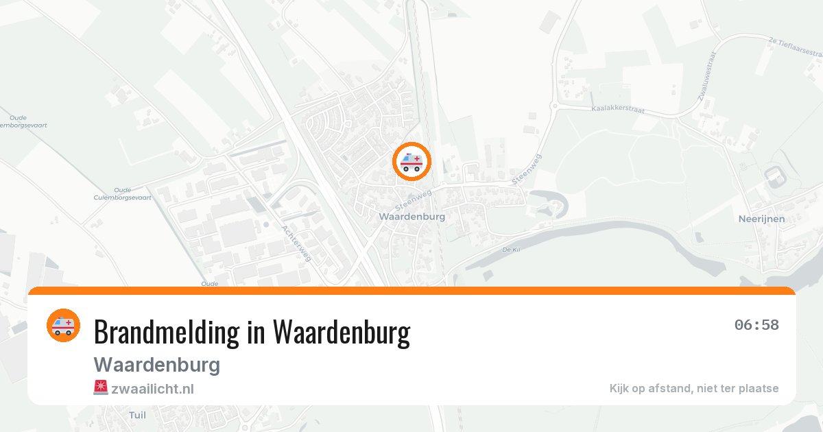 Brandmelding in Waardenburg — 29 apr 2026