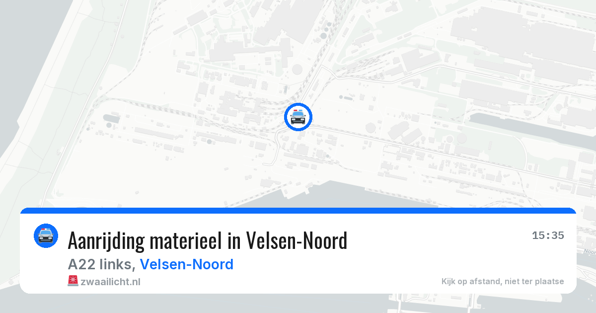 Aanrijding materieel in Velsen-Noord — 10 aug 2026