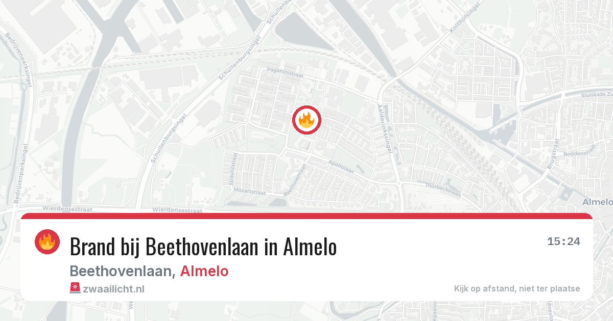 Brand bij Beethovenlaan in Almelo — 1 aug 2026