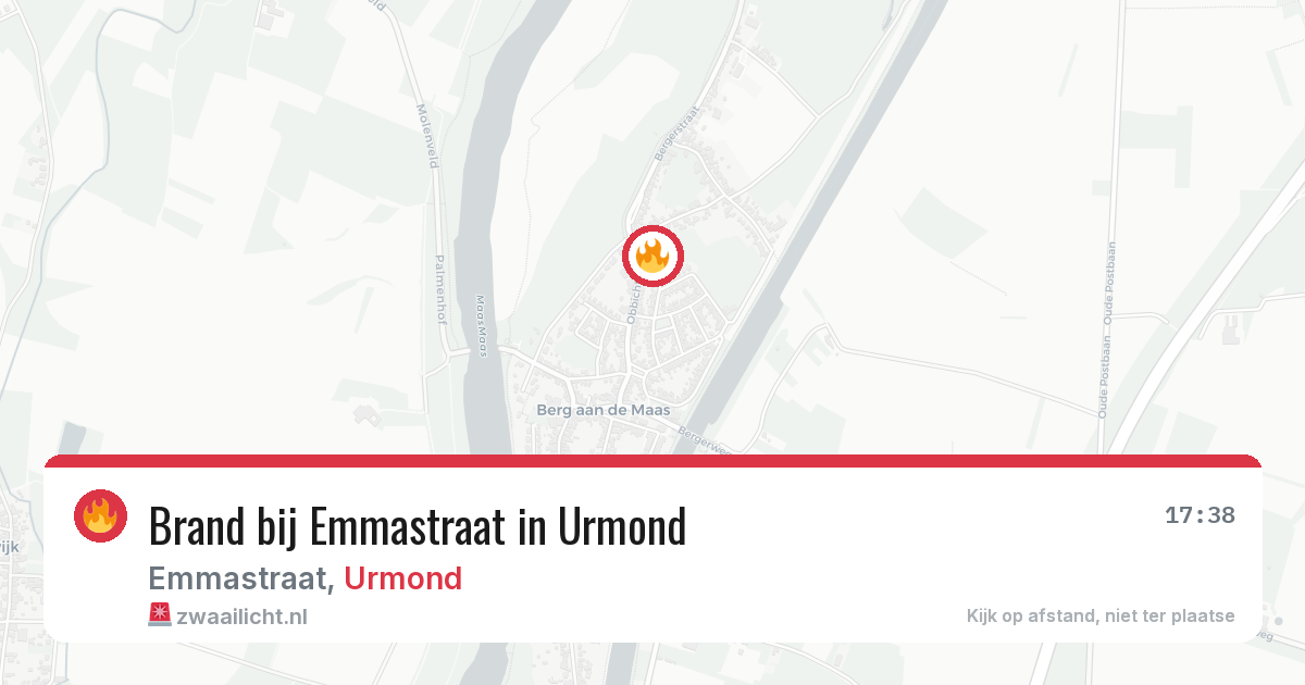 Brand bij Emmastraat in Urmond — 22 jul 2026