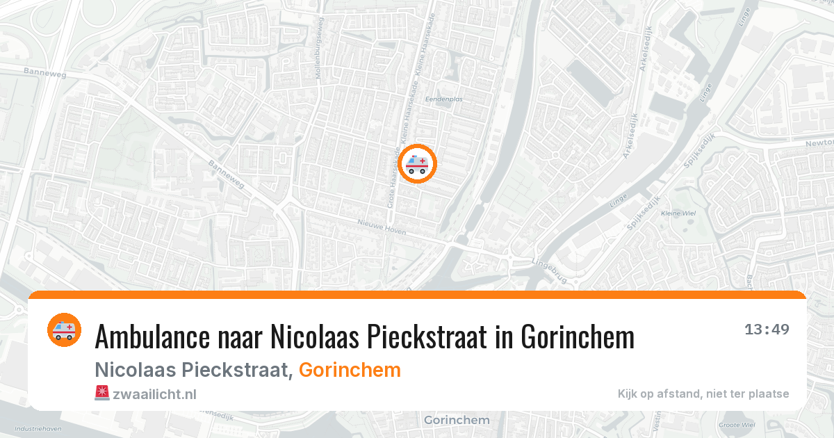 Ambulance naar Nicolaas Pieckstraat in Gorinchem — 4 jul 2026