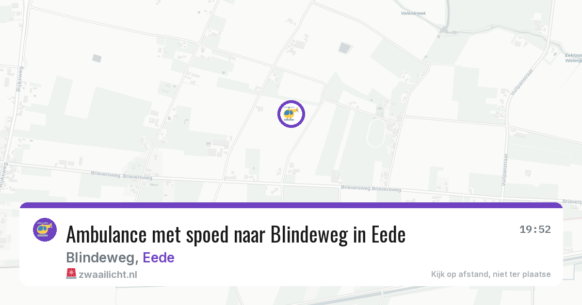 Ambulance met spoed naar Blindeweg in Eede — 18 apr 2026