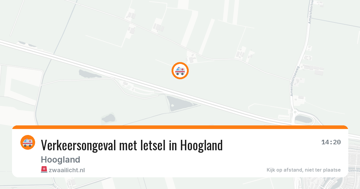 Verkeersongeval met letsel in Hoogland — 12 aug 2026