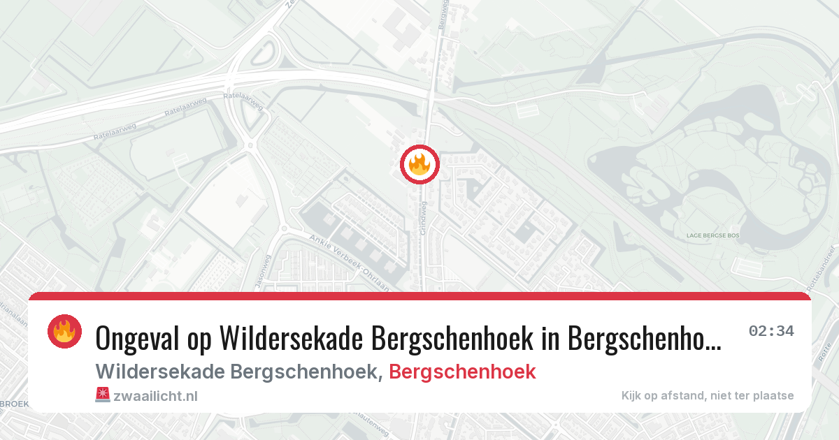 Ongeval op Wildersekade Bergschenhoek in Bergschenhoek — 14 jun 2026