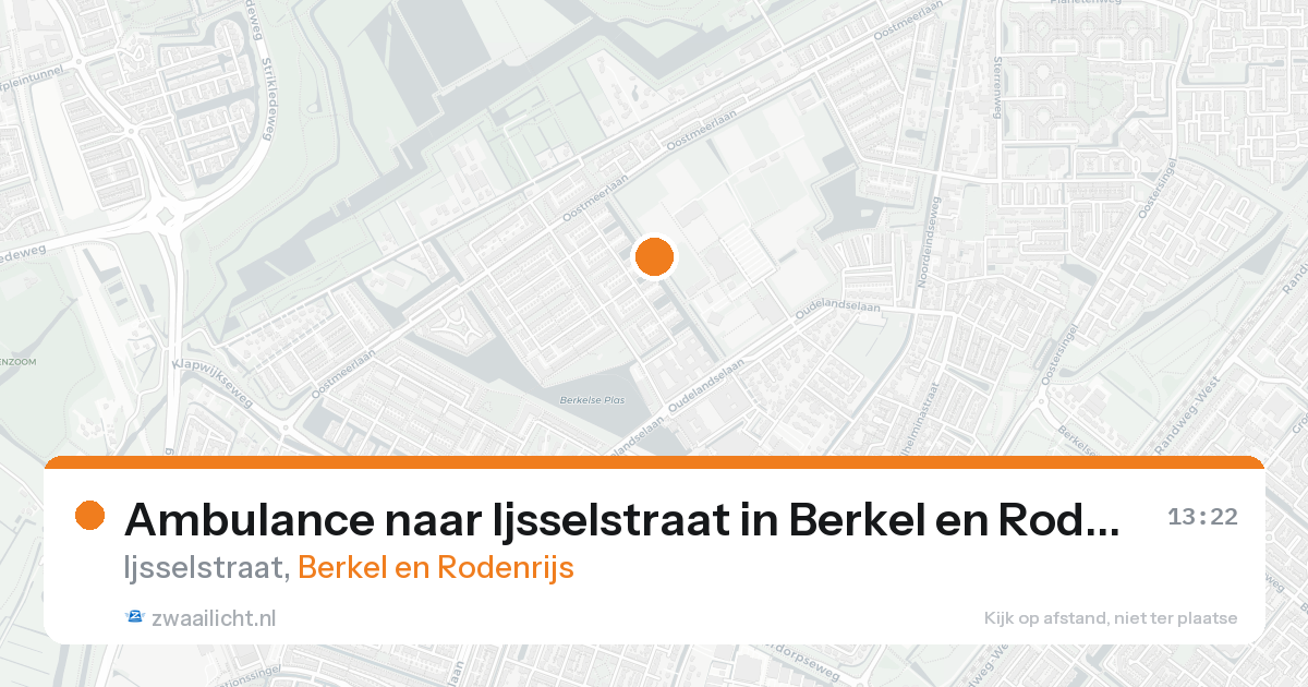 Ambulance naar Ijsselstraat in Berkel en Rodenrijs — 16 aug 2026