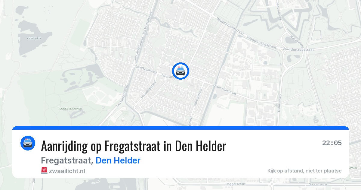 Aanrijding op Fregatstraat in Den Helder — 12 mei 2026