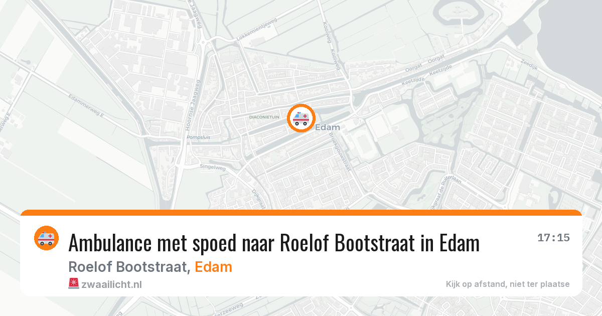 Ambulance met spoed naar Roelof Bootstraat in Edam — 10 aug 2026