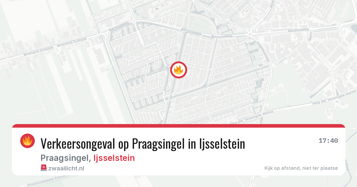 Verkeersongeval op Praagsingel in Ijsselstein — 24 jul 2026