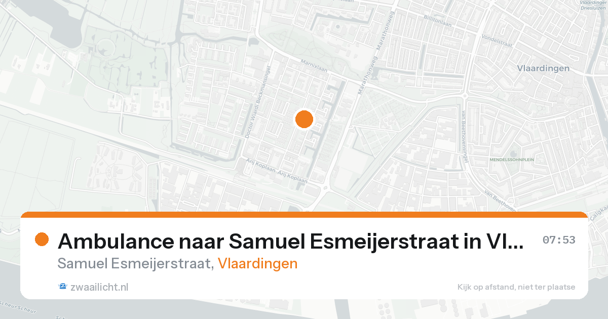 Ambulance naar Samuel Esmeijerstraat in Vlaardingen — 27 mei 2026