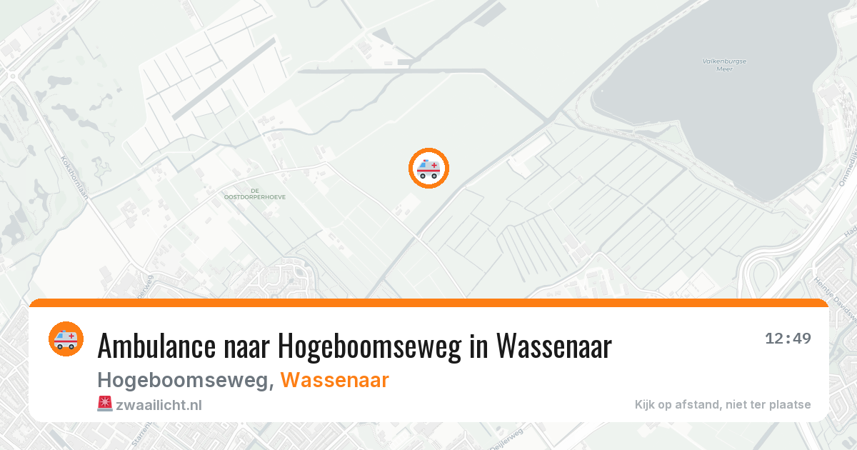 Ambulance naar Hogeboomseweg in Wassenaar — 11 aug 2026