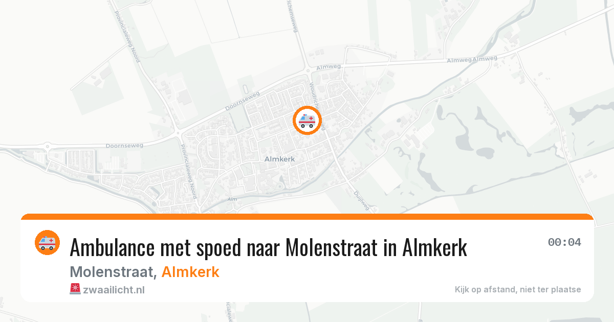 Ambulance met spoed naar Molenstraat in Almkerk — 10 apr 2026