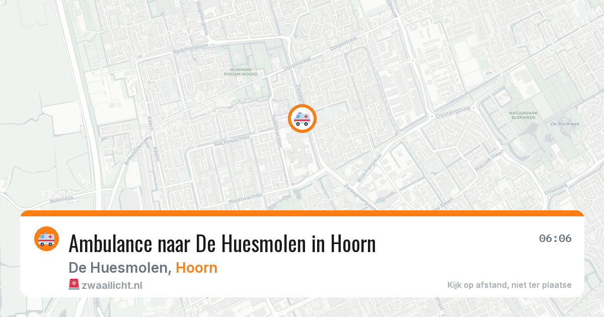Ambulance naar De Huesmolen in Hoorn — 13 apr 2026