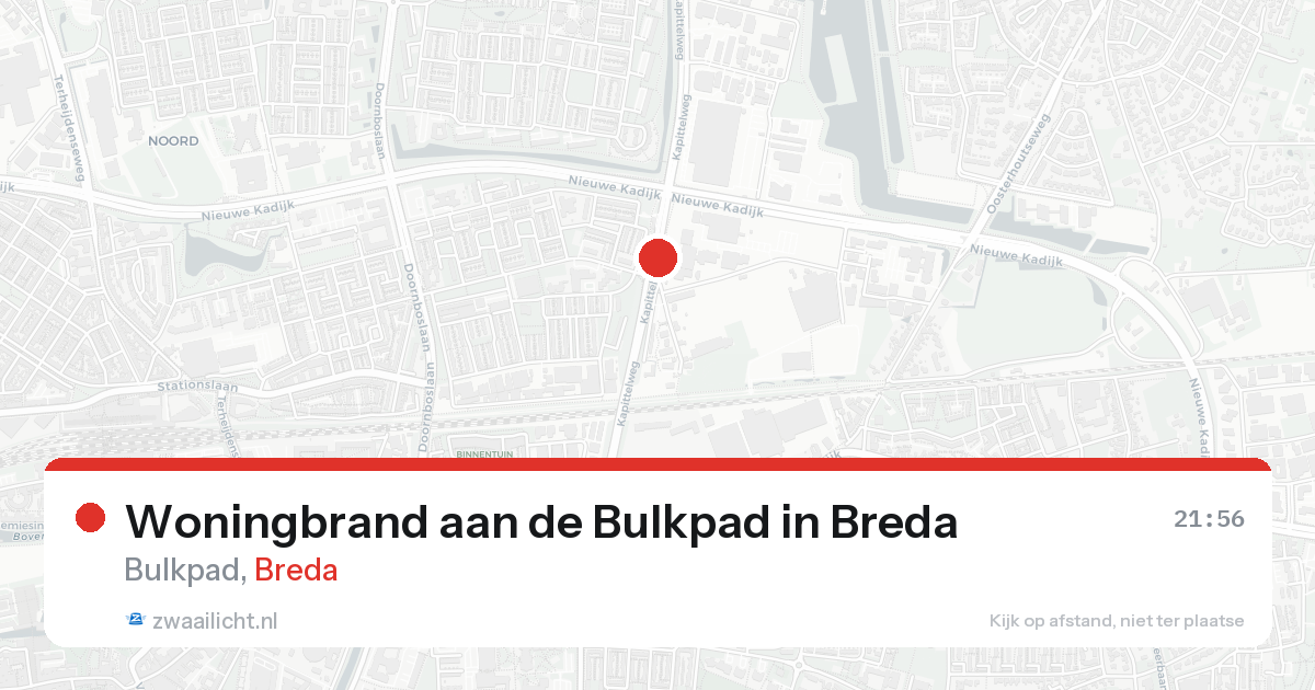 Woningbrand aan de Bulkpad in Breda — 23 aug 2026