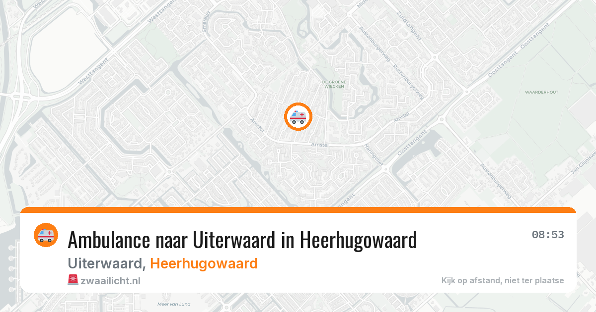 Ambulance naar Uiterwaard in Heerhugowaard — 9 jun 2026