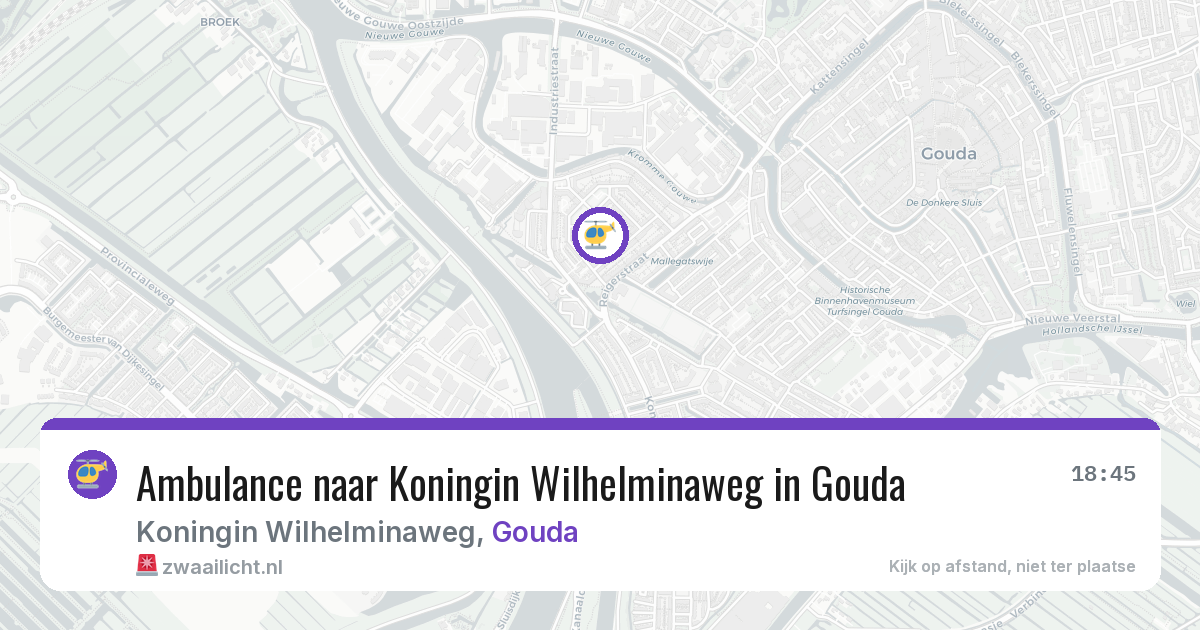 Ambulance naar Koningin Wilhelminaweg in Gouda — 30 jun 2026