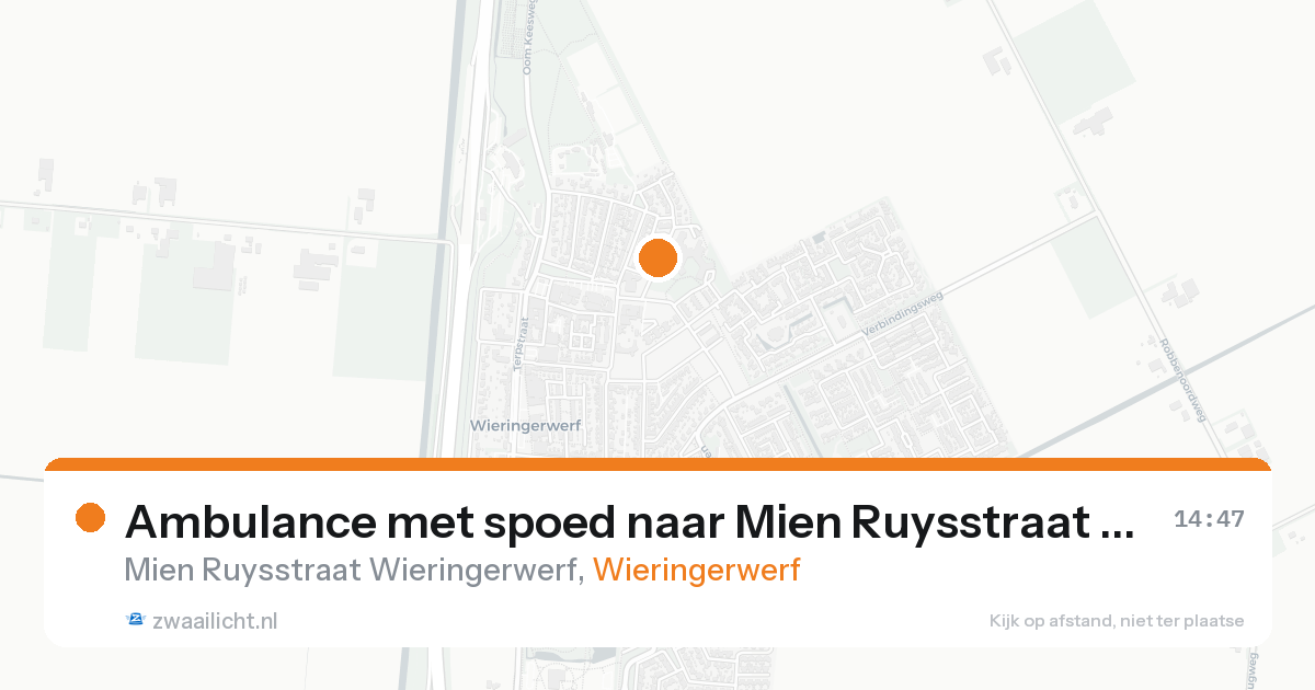 Ambulance met spoed naar Mien Ruysstraat Wieringerwerf in Wieringerwerf — 17 mei 2026