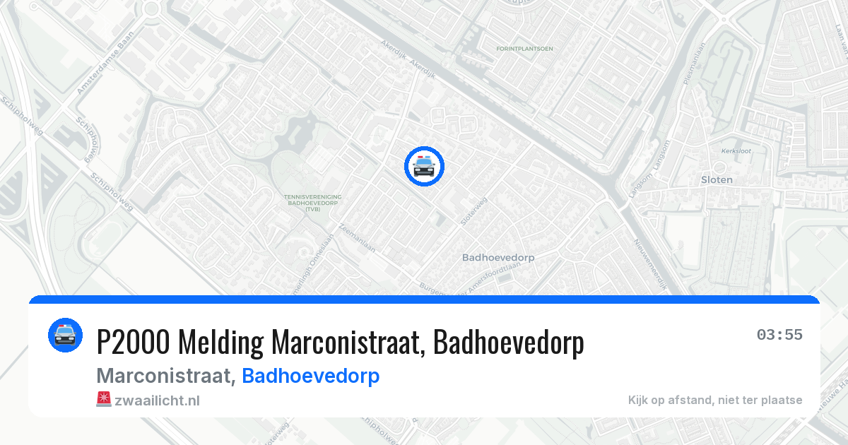P2000 Melding Marconistraat, Badhoevedorp — 24 mrt 2026