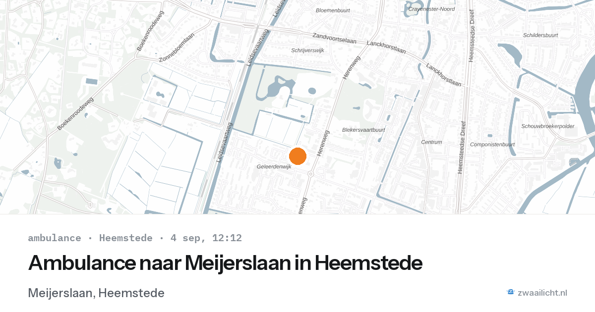 Ambulance naar Meijerslaan in Heemstede — 4 sep 2026