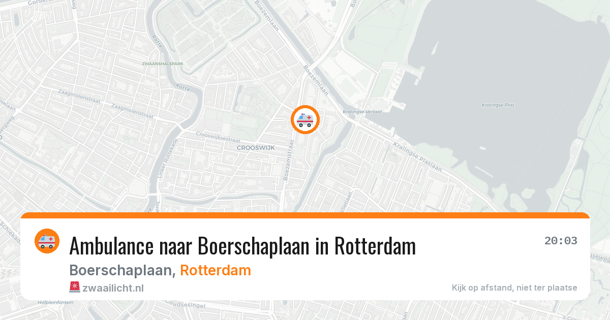 Ambulance naar Boerschaplaan in Rotterdam — 24 mrt 2026