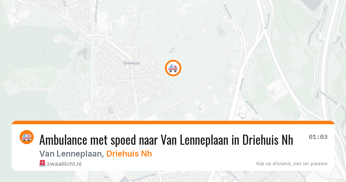 Ambulance met spoed naar Van Lenneplaan in Driehuis Nh — 3 mei 2026
