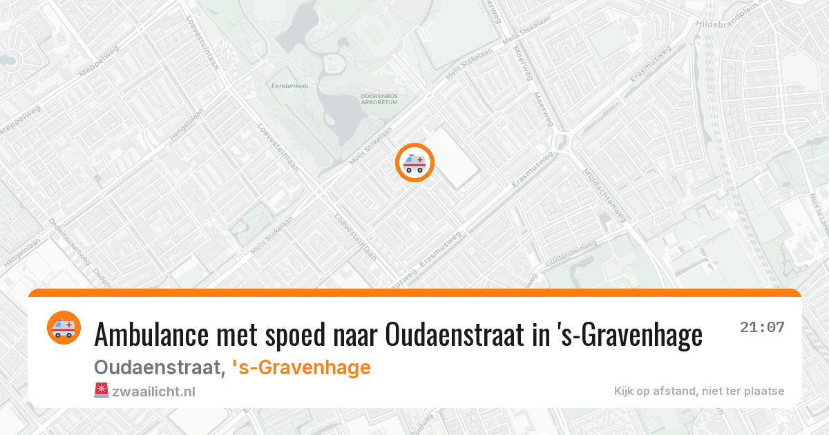 Ambulance met spoed naar Oudaenstraat in 's-Gravenhage — 18 mei 2026