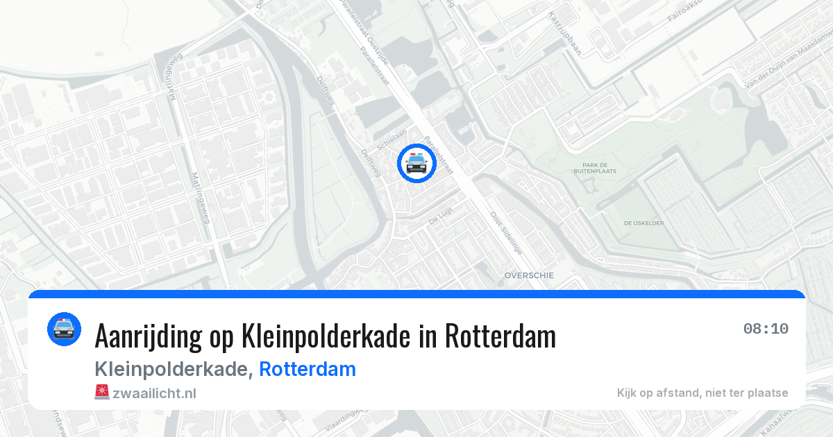 Aanrijding op Kleinpolderkade in Rotterdam — 1 jul 2026