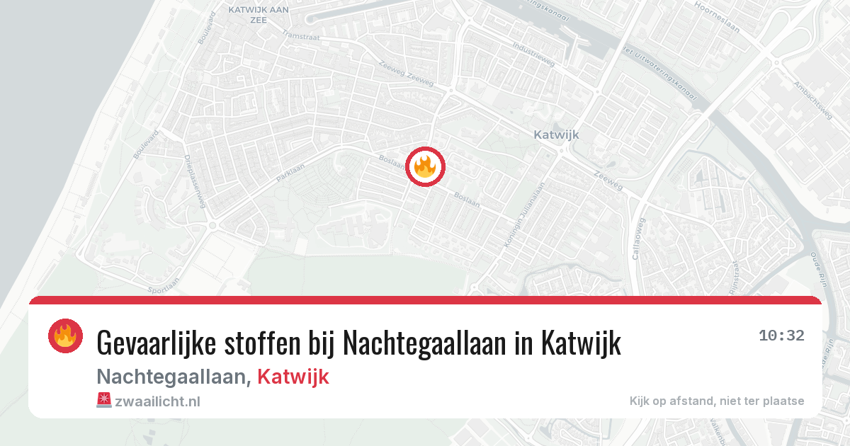 Gevaarlijke stoffen bij Nachtegaallaan in Katwijk — 29 jun 2026